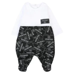 Zwart Katoenen Babypakje Hoed Slabbetje Set