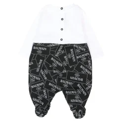 Zwart Katoenen Babypakje Hoed Slabbetje Set