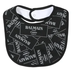 Zwart Katoenen Babypakje Hoed Slabbetje Set