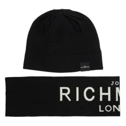 Zwart Sjaal en Beanie Set