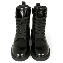 Zwarte Biker Boots met Logodetail