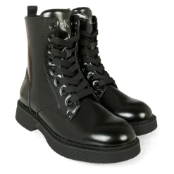 Zwarte Biker Boots met Logodetail