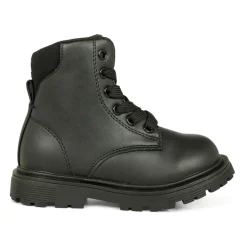 Zwarte Biker Combat Boots met Logo