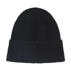 Zwarte Bloemlogo Brede Rand Hoed