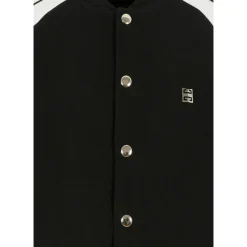 Zwarte Bomberjack met 4G Metal Motif