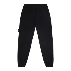 Zwarte Broek met Logopatch in Katoenmix