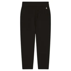 Zwarte broek met metalen logo