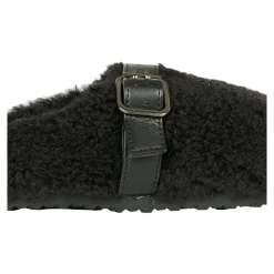 Zwarte Eco-Shearling Klompen met Sterband