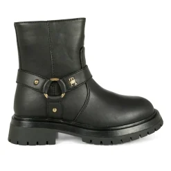 Zwarte Enkellaarsjes van Nep Leer