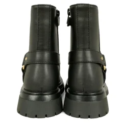 Zwarte Enkellaarsjes van Nep Leer