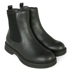 Zwarte Enkellaarzen met Logodetail