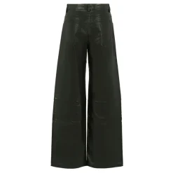 Zwarte Faux Leren Casual Broek