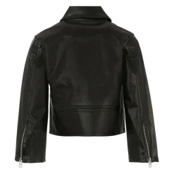 Zwarte Faux Leren Jas met Rits