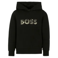 Zwarte Fleece Katoenen Hoodie