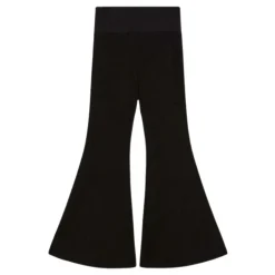 Zwarte Gebreide Flare Broek