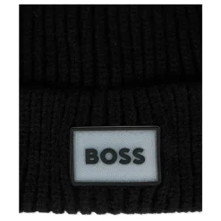 Zwarte Geribbelde Gebreide Muts