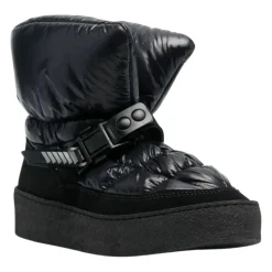 Zwarte Gewatteerde Nylon Laarzen