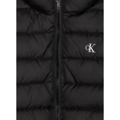 Zwarte Gewatteerde Winterjas met Capuchon