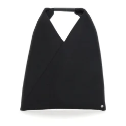 Zwarte handtas met enkel gestikt logo