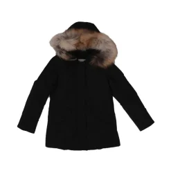 Zwarte Hooded Junior Jas met Rits