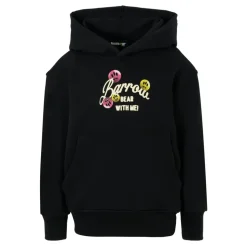 Zwarte Hoodie met Smiley Print