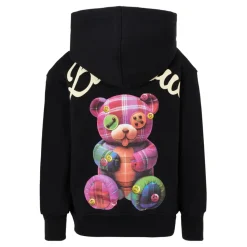 Zwarte Hoodie met Smiley Print
