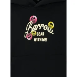 Zwarte Hoodie met Smiley Print
