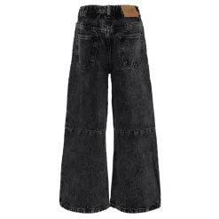 Zwarte jeans met vijf zakken en logopatch