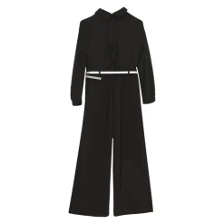 Zwarte jumpsuit met elegante riem