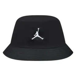 Zwarte Katoenen Cloche met Iconisch Borduursel