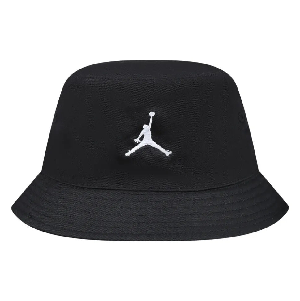 Zwarte Katoenen Cloche met Iconisch Borduursel