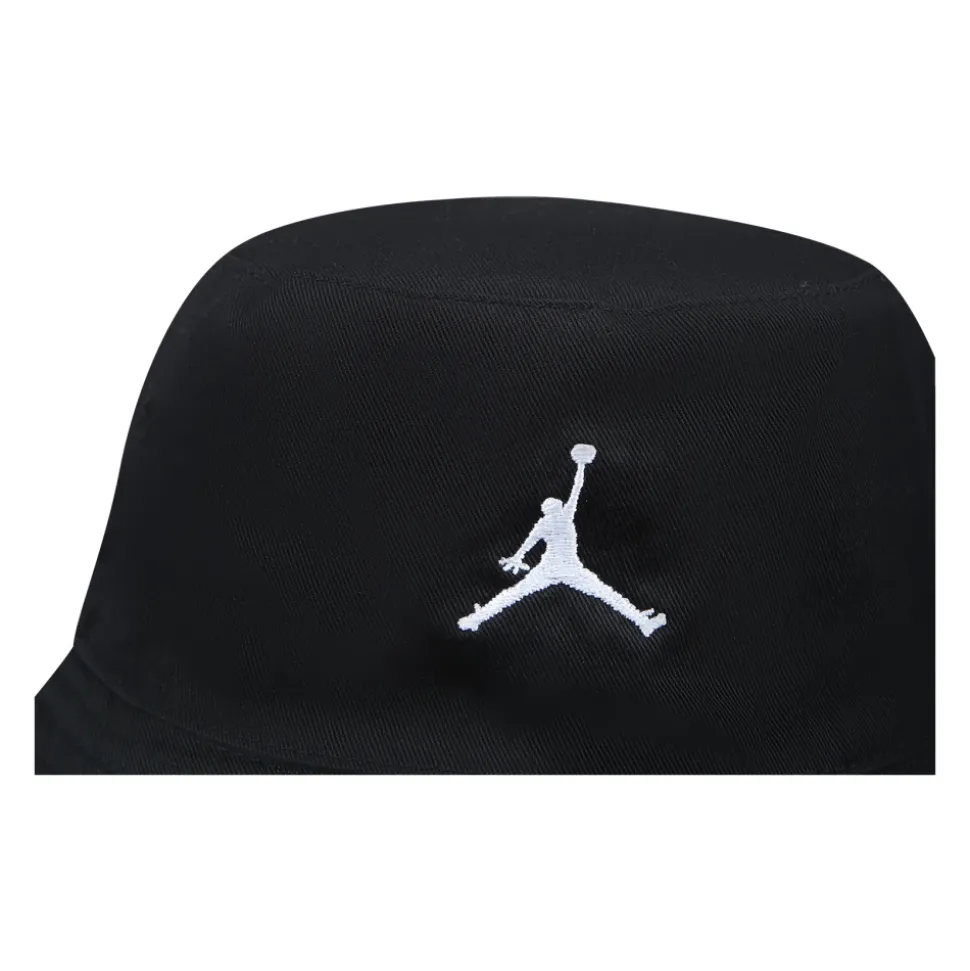 Zwarte Katoenen Cloche met Iconisch Borduursel