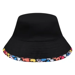 Zwarte Katoenen Cloche met Hartenversiering