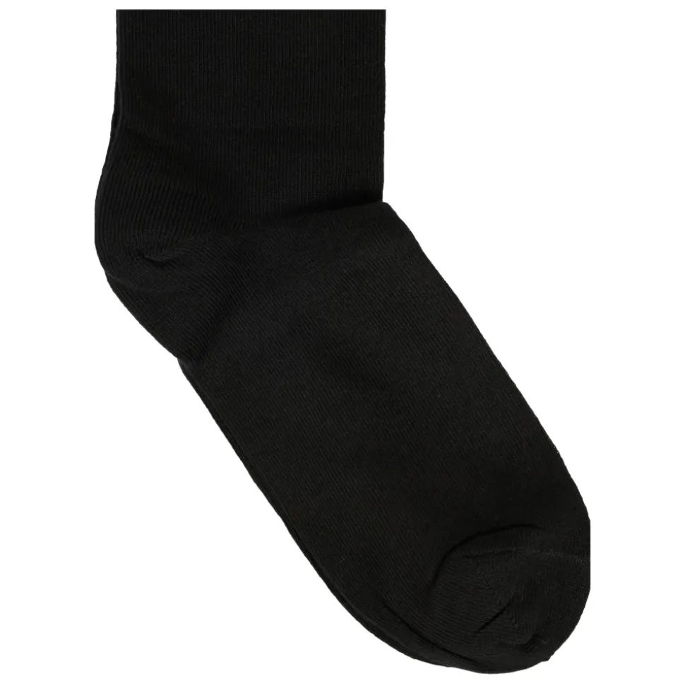 Zwarte Katoenen Geribbelde Terry Sokken