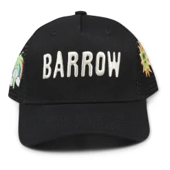 Zwarte Katoenen Hoed met Klep