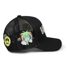 Zwarte Katoenen Hoed met Klep