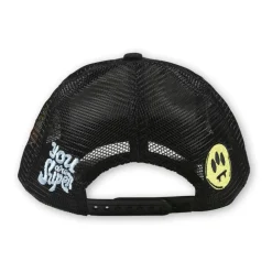 Zwarte Katoenen Hoed met Klep