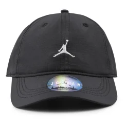 Zwarte Katoenen Hoed met Klep