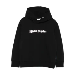 Zwarte katoenen hoodie met logo