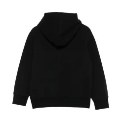 Zwarte katoenen hoodie met logo