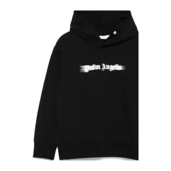 Zwarte katoenen hoodie met logo