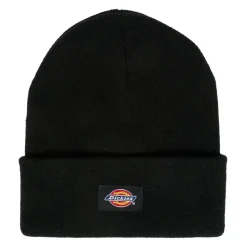 Zwarte Katoenen Omslag Beanie Hoed