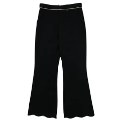 Zwarte Kinderbroek met Witte Rand