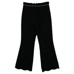 Zwarte Kinderbroek met Witte Rand