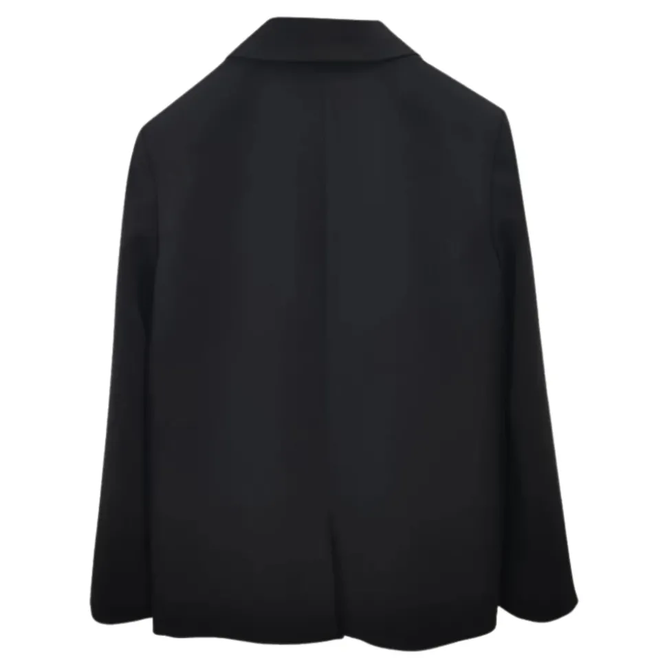 Zwarte Kinderjas met Reverskraag