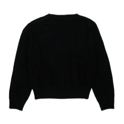 Zwarte kindertrui met decoratieve knopen