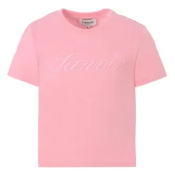 Zwarte Korte Mouw Geborduurd T-Shirt