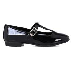 Zwarte Lakleren Ballerina's met Iconische Gesp