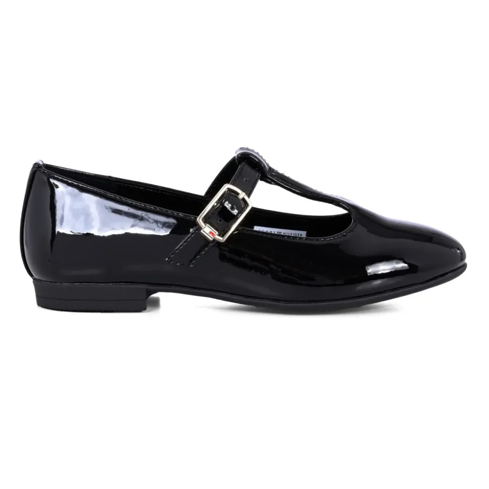 Zwarte Lakleren Ballerina's met Iconische Gesp