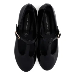 Zwarte Lakleren Ballerina's met Iconische Gesp